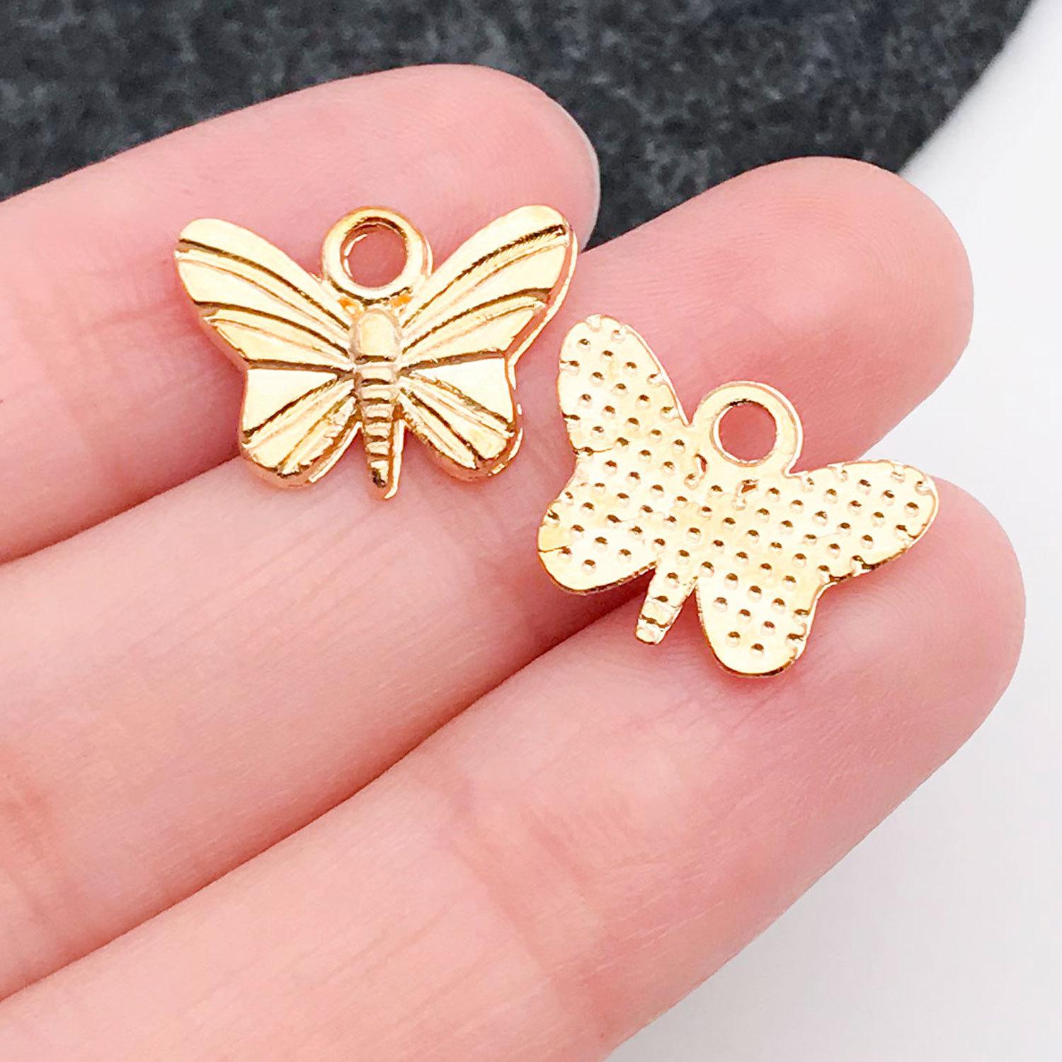 20142-M-kc金锌合金昆虫蝴蝶16x12mm-0.8g