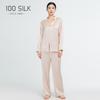 Cocoonie Novo Pijama de Seda Estilo Chinês para Mulheres 100% Seda de Amora Outono Manga Longa Conjunto de Seda Estilo Nacional Roupa de Casa