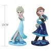 Adorno para Pastel de Hielo y Nieve de 2 Piezas PVC Sólido Elsa Anna Princesa Muñeca Anime Juguete Modelo Decoración Al Por Mayor