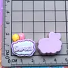 Tarjeta de personaje brillante de dibujos animados letra color macarrón pasador accesorios para el cabello material hecho a mano accesorios para carcasa de teléfono móvil parche