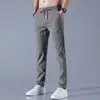 Pantalones deportivos finos de verano, de secado rápido, de seda de hielo para hombre, para primavera y otoño, para exteriores, holgados, de talla grande, para trabajo, montañismo, informales.