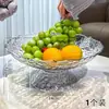 Bandeja de frutas de cristal de lujo para uso doméstico, decoración de mesa de centro de sala de estar, bandeja de dulces, bandeja para exhibir bocadillos, bandeja para escurrir frutas, alto valor estético