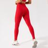 Calça Yoga Europeia e Americana Lulu Levanta Bumbum Cintura Alta Justa Calça Esportiva de Tecido Elástico com Rosca Secagem Rápida Calça de Corrida Fitness