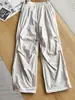 Pantalones de Paracaídas Gruesos de Terciopelo Plus a Prueba de Viento Cálidos con Cintura Elástica para Otoño e Invierno, Ropa de Trabajo Holgada Larga para Mujer, Pantalones de Montañismo