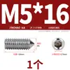 Aço Inoxidável 304/316 Soquete Sextavado Ponta Afiada Parafuso de Fixação Cabeça Cega para Máquina M4M5M6M8M10