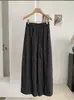 KEKEZOON 2026 Outono Inicial Novo Estilo Retrô Calça de Sarja de Padrão Xadrez de Perna Larga Feminina Solta Casual Perna Reta Longa 9168