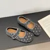 Zapatos Mary Jane de Lunares Estilo Coreano Temperamento para Mujer 2026 Otoño Nuevos de Terciopelo Punta Redonda Velcro Boca Baja Suela Plana Zapatos de una Sola Pieza