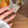Collar de Zirconia con Forma de Gota de Agua de Alto Grado Estilo Coreano Temperamento Suave Minimalista Fresco Hada Cadena Versátil para Clavícula para Mujeres