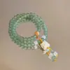 Pulsera de cuentas apiladas de doble capa estilo chino para mujer, pulsera sencilla de tacto frío, gran belleza, valor antiguo.