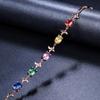 Zhen Rong AliExpress Pulsera de Zafiro de Color de 3.3 Quilates Chapada en Color Oro de 18K Pulsera de Piedras Preciosas