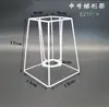 Lámpara de mesa Accesorios DIY Película Lámpara de ambiente Soporte Gancho Flor Marco de hierro Cuerda de cáñamo trenzada Pantalla de lámpara hecha a mano en relieve