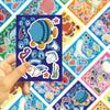 8 Animales Marinos de Dibujos Animados Haz una Cara Pegatina de Cambio de Cara DIY Cuenta a Mano Tarjeta Pequeña Decoración de Carcasa de Teléfono Móvil Transfronterizo