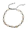 Estilo Vacaciones de Playa Transfronterizo Moda Simple Collar con Colgante de Perla de Imitación Collar Tejido a Mano de Concha y Cuentas de Arroz Estilo para Mujer
