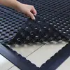 Tiras de borde intercambiables, alfombrilla de goma antideslizante cortable y ahuecada, reposapiés perforado acolchado y cómodo