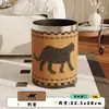 Lixeira de Couro com Alto Valor Estético, Luxo Leve Estilo Americano, High-End, para Uso Doméstico em Sala de Estar, Quarto, Banheiro, Vaso Sanitário, Tamanho Grande, Grande Capacidade