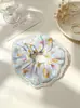 Elástico de Cabelo Estiloso com Detalhe de Renda Scrunchie Padrão Xadrez Estilo Coreano para Meninas, Suprimento para Loja de Acessórios, Direto da Fábrica de Origem