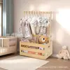 Caja de Almacenamiento de Ropa Infantil de Madera, Caja de Almacenamiento para el Hogar, Armario Colgante de Bebé de Madera, Estante de Almacenamiento de Juguetes para Regalo