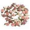 Poliéster con estampado de Flor de Rosa, flor tridimensional, joya de flor, cinta de flor, sombrero, tocado, ingredientes para ropa, material DIY, accesorios