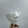 Máscara de meia-face com contornos faciais perfeitos, cosplay biomimético, estilo sci-fi de Halloween, máscara de cobertura de meia-face atacado