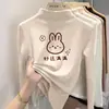 Y2522# camiseta interior para niñas nueva camiseta de manga larga para niños engrosada top de terciopelo de cuello medio alto para niños grandes camiseta