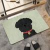 Alfombra de terciopelo con tecnología creativa, alfombra para cachorros con pintura al óleo, alfombra para puerta de entrada, alfombra absorbente de agua para inodoro, alfombra para baño