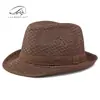 Sombrero de Jazz para Hombre, Sombrero de Sol Transpirable para Verano, Sombrero de Playa, Sombrero para Personas de Mediana Edad y Mayores, Casual y Versátil