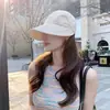 2025 Chapéu de Sol Anti-UV Estilo Zhao Rusi para Mulheres Primavera e Verão Chapéu de Sol Anti-Ultravioleta para Rosto Exposto Aba de Pato Chapéu de Pescador
