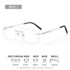 Gafas de montura al aire de titanio puro para negocios 10 g de montura de gafas ultraligera z6151 gafas graduadas minimalistas para hombre con un toque de alta gama