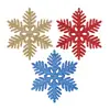 Decorações de Natal 10CM peças de floco de neve, peças de floco de neve de plástico com glitter, ornamento pendurado de floco de neve oco para decoração de árvore de Natal
