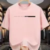 Talla Europea Algodón Verano Hombres 100% Algodón Casual Holgado Letras Grandes