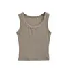 Camiseta de tirantes básica de cuello redondo para mujer, verano elástica ajustada casual sin mangas chica caliente camisola base