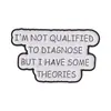 Broche de Frase Inglesa Divertida - Insignia Metálica con Texto Humorístico para Mochila y Decoración de Ropa