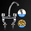 Grifo para Fregadero de 2 Cubetas 468 pulgadas Grifo Mezclador para Fregadero de Cocina de Hotel Grifo Doble para Fregadero Caliente y Frío Comercial