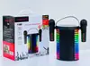 Novo microfone portátil alto-falante Bluetooth RGB colorido sem fio casa ao ar livre karaokê portátil karaokê quente