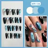 Wm-136 Folha de Bambu Fresca Unhas Postiças Transfronteiriço Curto t Estilo Nacional Planta Fada Unhas Usáveis Atacado