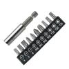 Conjunto Combinado de Brocas de Haste Dividida Yunbei Haste de 60mm Broca de Dez Furos com Haste de Extensão de Base