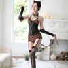 Lencería sexy Meili Kou para mujer, uniforme con liguero y estampado de leopardo salvaje, nuevo 7498