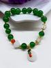 2024 nueva pulsera de bambú pulsera de vidrio cuentas de jade de imitación puesto de joyería suministro de venta caliente pulsera cuerno de dragón para hombres y mujeres