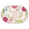 Tapete de Chão de Lama Diatomácea com Flor de Planta Oval para Porta de Entrada Banheiro Vaso Sanitário Antiderrapante Absorção de Água Secagem Rápida Tapete para Pés