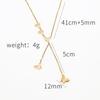Cross-border joias 18K ouro nicho luz luxo high-end clavícula cadeia perfumado aço inoxidável tassel borboleta colar para meninas