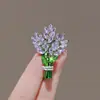 Broche de alta gama para mujer, exquisito, japonés y coreano, ramo morado, accesorio para solapa, sentido del diseño, nicho, corsage para traje
