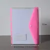 Bolsa de Arquivo com Fecho Colorida Transparente de 11 Furos com Porta-Cartão de Visita Plástico A4 Bolsa de Dados para Escritório Impermeável Bolsa de Arquivo para Estudante
