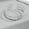 Pulsera Cruzada Multicapa Calada Estilo Nuevo Europeo y Americano Brazalete para Mujer Abertura Ajustable Estéreo Simple Lujo Accesible