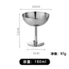 Taza de Helado de Acero Inoxidable de Grado Alimenticio con Tallo Alto Taza de Helado de Celebridad de Internet Bol para Postre Taza para Pudín Tazón para Snacks de Frutas y Ensaladas