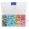 Venta caliente transfronteriza de Amazon 8 mm color blanco cuentas de piedra caja de 10 rejillas color mixto combinación de cuentas redondas de vidrio cuentas diy