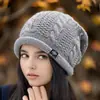 Chapéu de Lã Quente Outono/Inverno para Circunferência Craniana Grande de Mulheres, Estilo Coreano, Moderno, Versátil, Proteção de Orelhas, Gorro Slouchy Solto