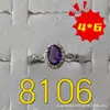 Anillo de cristal natural caibao 4*6M huevo plano ópalo uva granada Europa y Estados Unidos comercio exterior transfronterizo fuente primaria
