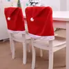 Nova Capa de Cadeira de Natal Capa de Cadeira Vermelha Casamento Conferência Veludo Capa de Cadeira Restaurante Hotel Decoração de Mesa Decorações