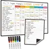 Ímãs de Geladeira Quadro Branco Personalizados Transfronteiriços, Ímãs de Geladeira Quadro de Mensagens Apagável, Ímãs de Quadro Branco Planejador Semanal de Escrita Criativa