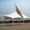 Toldo de Membrana Têxtil Forma de Edifício Estrutura de Aço Estrutura de Membrana Carport Galpão Externo Toldo com Longa Vida Útil